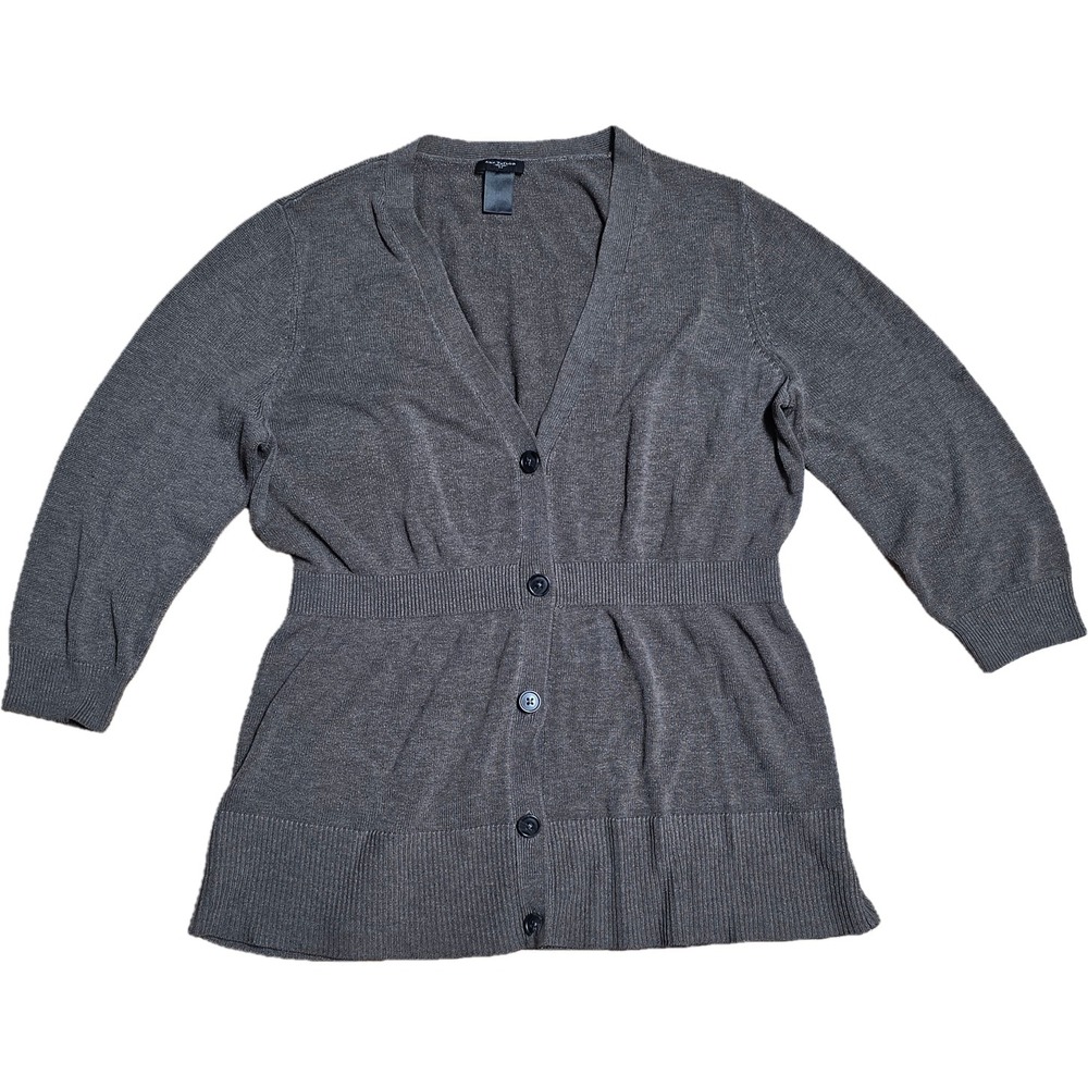 Ann Taylor Women's‎ Brown Classic Wool Blend Hourglass Sweater Cardigan Size M